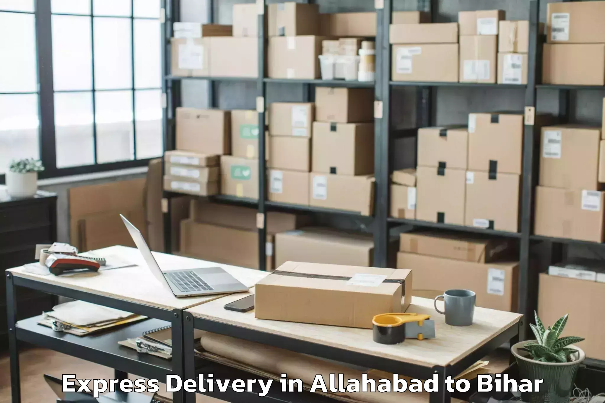 Book Allahabad to Laukaha Express Delivery